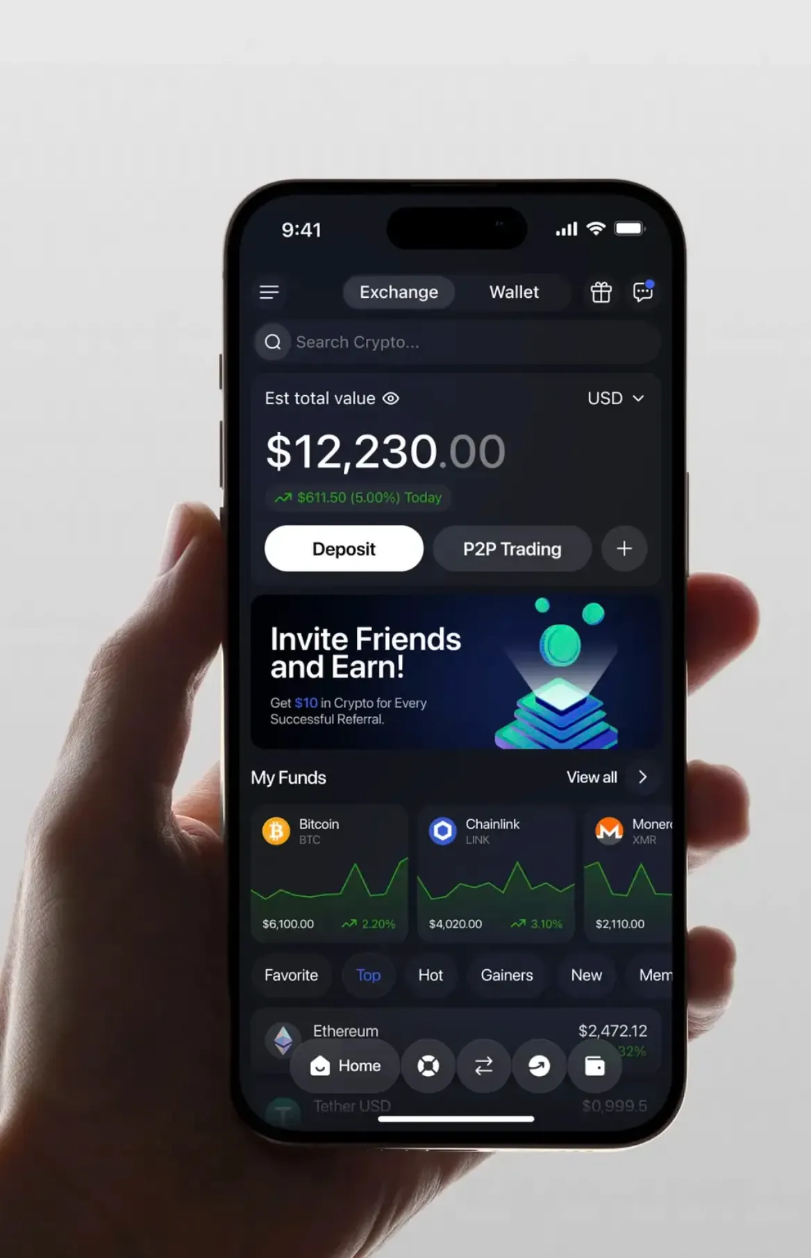 Mobile app mockup